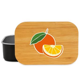 Fresh Orange – Fruity Pop Illustration - Lunch Box - black - Front
