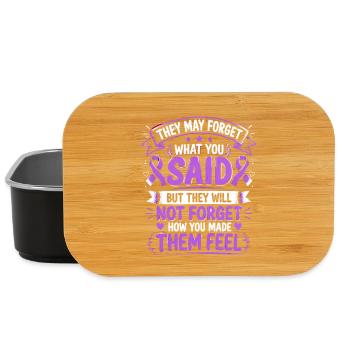 Alzheimers Awareness Ribbon Dementia Awareness - Lunch Box - black - Front