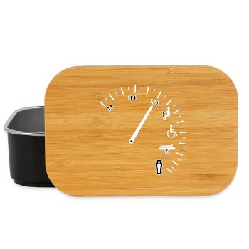 Minimalist Health Humor Gauge - Lunch Box - black - Front