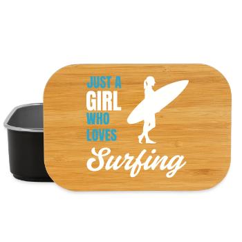 Surfer Girl Beach Lover Gift for Women - Lunch Box - black - Front