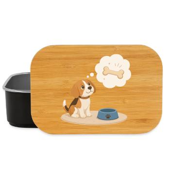 Beagle dreams of a bone - Lunch Box - black - Front