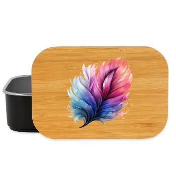 Prismatic Feather Gradient - Lunch Box - black - Front