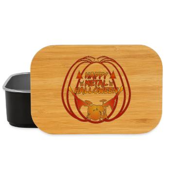 Happy Metal Halloween Drum Pumpkin - Lunch Box - black - Front