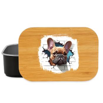Französischer Bulldoggen-Cartoon - Lunch Box - Schwarz - Vorne
