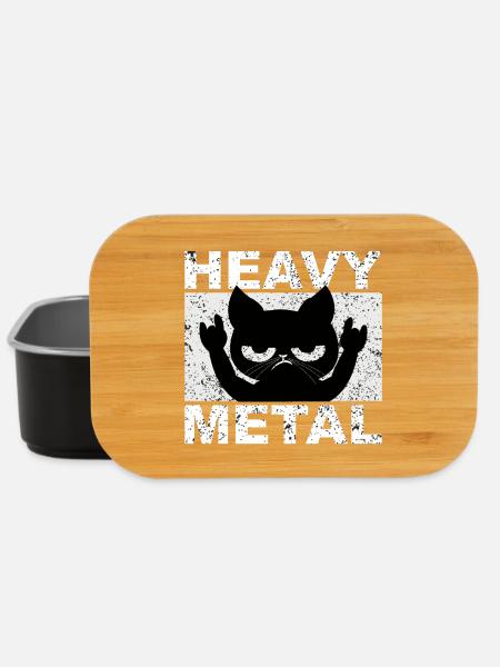Heavy Metal Katze - Lunch Box - Schwarz