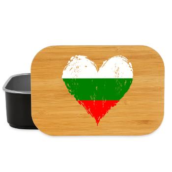 Bulgarien Herzflagge Grunge - Lunch Box - Schwarz - Vorne
