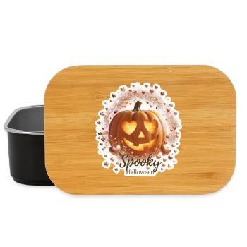 Sparky - Herzaugen Kürbis Halloween Design - Lunch Box - Schwarz - Vorne