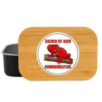 Reptilienarzt Leguan Motiv Zischen Kommunikation - Lunch Box - Schwarz - Vorne
