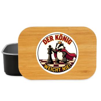 Der König weicht nie Dachs König Motiv - Lunch Box - Schwarz - Vorne