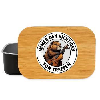 Biber Bratsche T-Shirt Motiv Musiker Geschenk - Lunch Box - Schwarz - Vorne