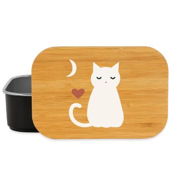 Halloween Katze Damen - Lunch Box - Schwarz - Vorne