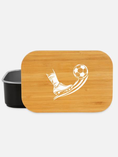 Fußballschuh mit Kometenball - Lunch Box - Schwarz