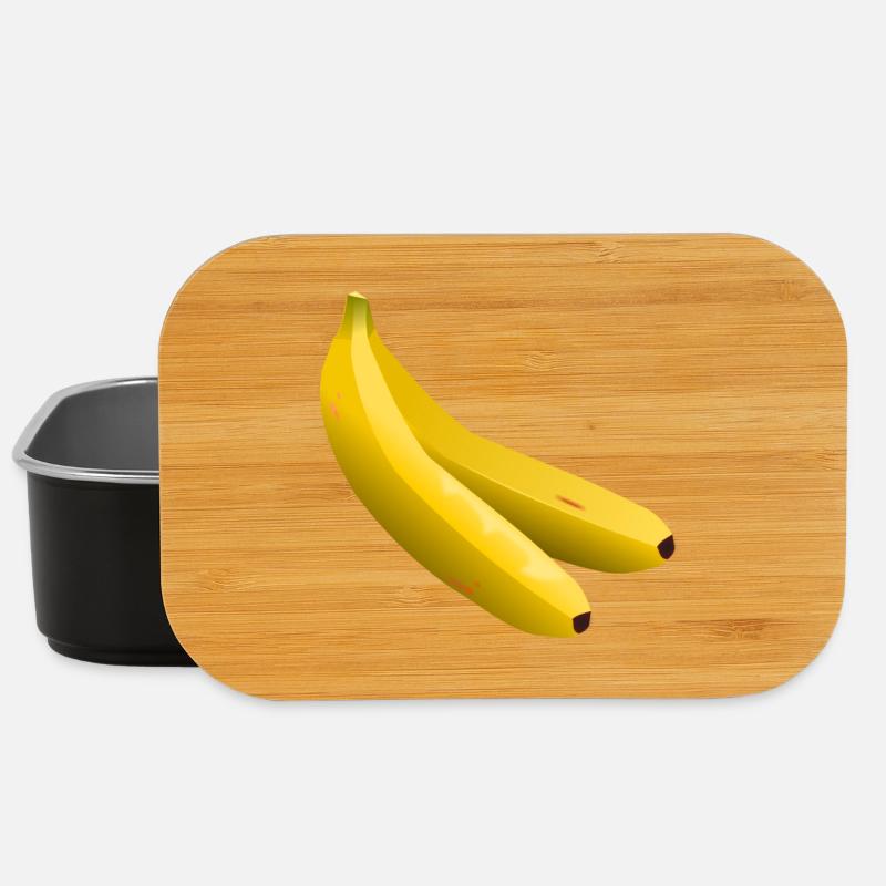 Zwillingsbananen Vektor Gelb - Lunch Box - Schwarz