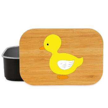 Drôle de petit canard jaune - Boîte à goûter - noir - Devant