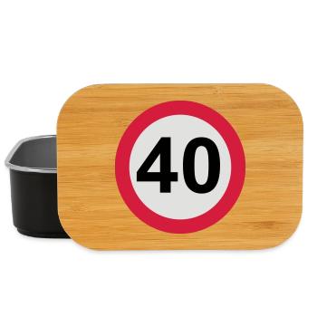 40 ans - Boîte à goûter - noir - Devant