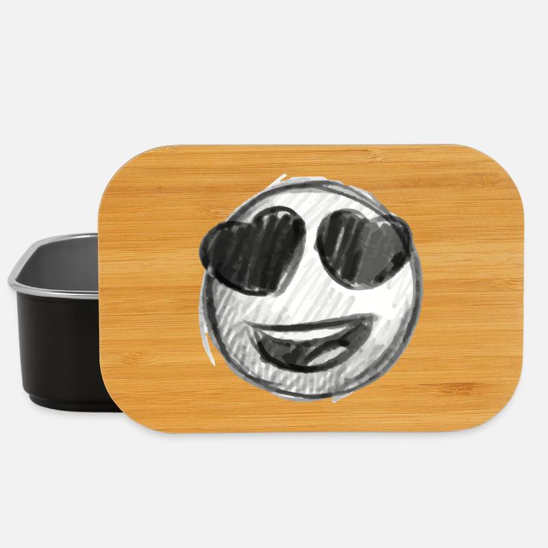 Emoji Kuss Herz Liebe Emoji - Lunch Box - Schwarz