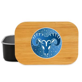 Astrological sign: ram - Lunch Box - black - Front