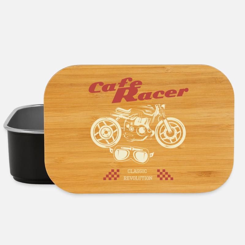 Cafe Racer Motorrad Classic Style - Lunch Box - Schwarz