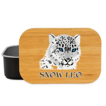 Snow Leopard Big Cat - Lunch Box - black - Front