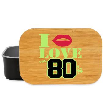 J’adore les années 80 - Boîte à goûter - noir - Devant