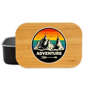Mountains, Hiking, Adventure, Mountaineering, Adventure - Lunch Box - black - Front
