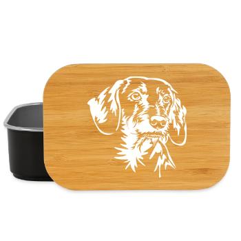 Dackel Kopf "Black Edition" - Lunch Box - Schwarz - Vorne