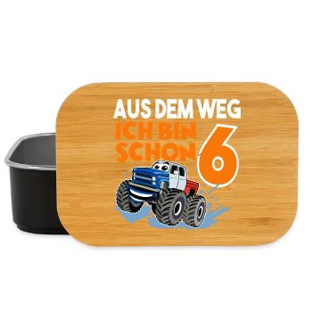 6. Geburtstag Monstertruck - Lunch Box - Schwarz - Vorne