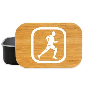 Run Runner Logo Run Runner Icône vectorielle graphique - Boîte à goûter - noir - Devant