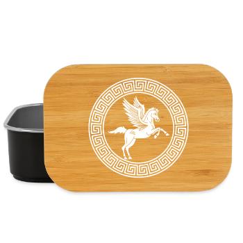 Symbol of the white Pegasus horse - Lunch Box - black - Front