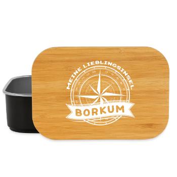 Borkum - Meine Lieblingsinsel - Lunch Box - Schwarz - Vorne