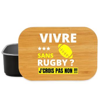 rugby, rugby sport, rugby humour - Boîte à goûter - noir - Devant