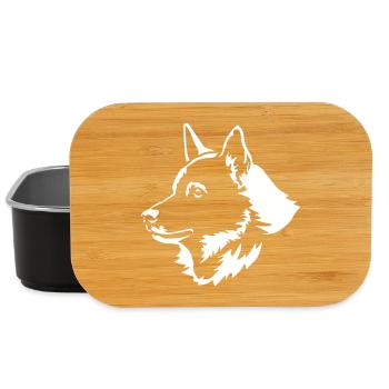 Norwegischer Elchhund Kopf "Black Edition" - Lunch Box - Schwarz - Vorne