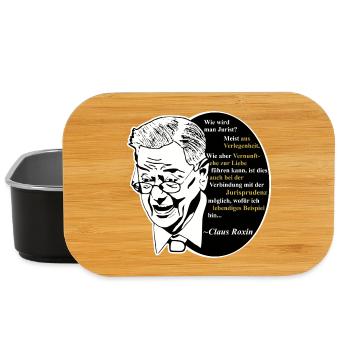 Jura Claus Roxin Strafrecht Zitat Jurastudium - Lunch Box - Schwarz - Vorne