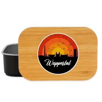 Wuppertal Skyline Écriture - Boîte à goûter - noir - Devant