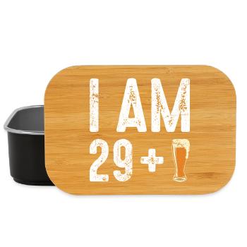 Ich bin 29 plus Bier - Lunch Box - Schwarz - Vorne