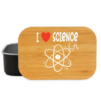 J’aime la science - Boîte à goûter - noir - Devant