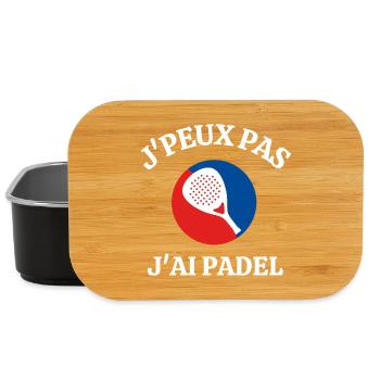 padel, fan de padel, joeur de padel - Boîte à goûter - noir - Devant