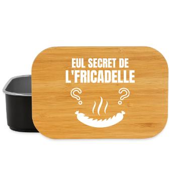 fricadelle, fricandelle, snack, nord, Belgique - Boîte à goûter - noir - Devant
