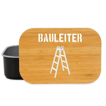 Bauleiter / Bau-Leiter - Lunch Box - Schwarz - Vorne