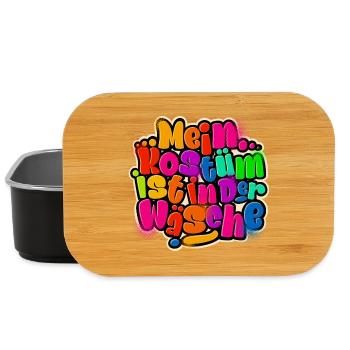 Mein Kostüm Ist In Der Wäsche Karneval Fasching - Lunch Box - Schwarz - Vorne