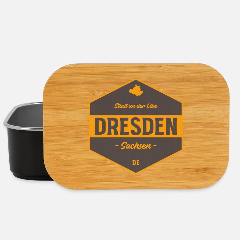 Dresden Stadtbadge Elbe - Lunch Box - Schwarz