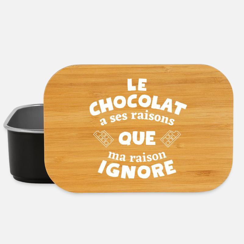 chocolat, fan de chocolat, j'aime le chocolat - Boîte à goûter - noir