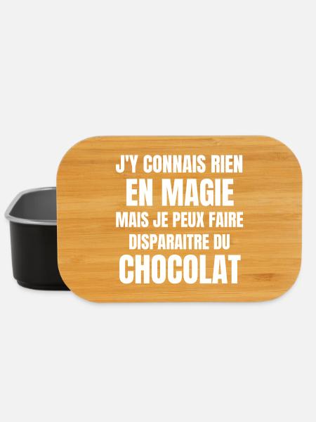 chocolat, chocolat humour, manger du chocolat - Boîte à goûter - noir