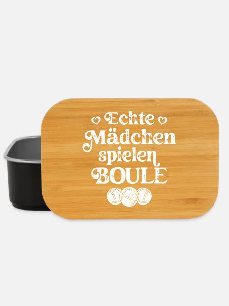 Echte Mädchen spielen Boule Bouler Boccia Spiel - Lunch Box - Schwarz
