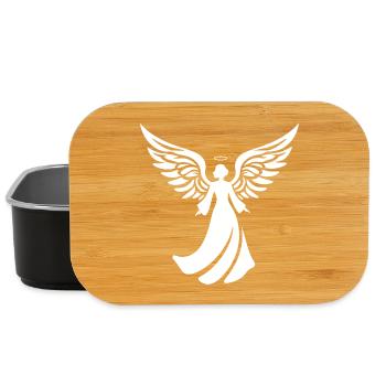 engel silhouette weihnachten heiligenschein - Lunch Box - Schwarz - Vorne