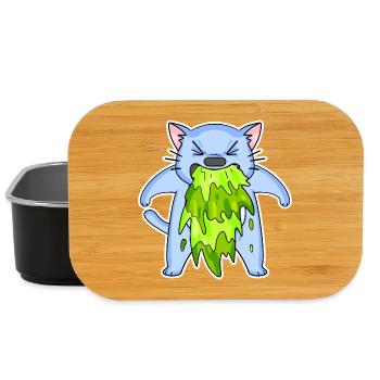 Katze kotzt Kotze - Lunch Box - Schwarz - Vorne