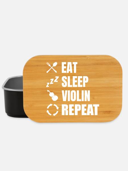 Eat Sleep Violin Repeat - Lunch Box - Schwarz
