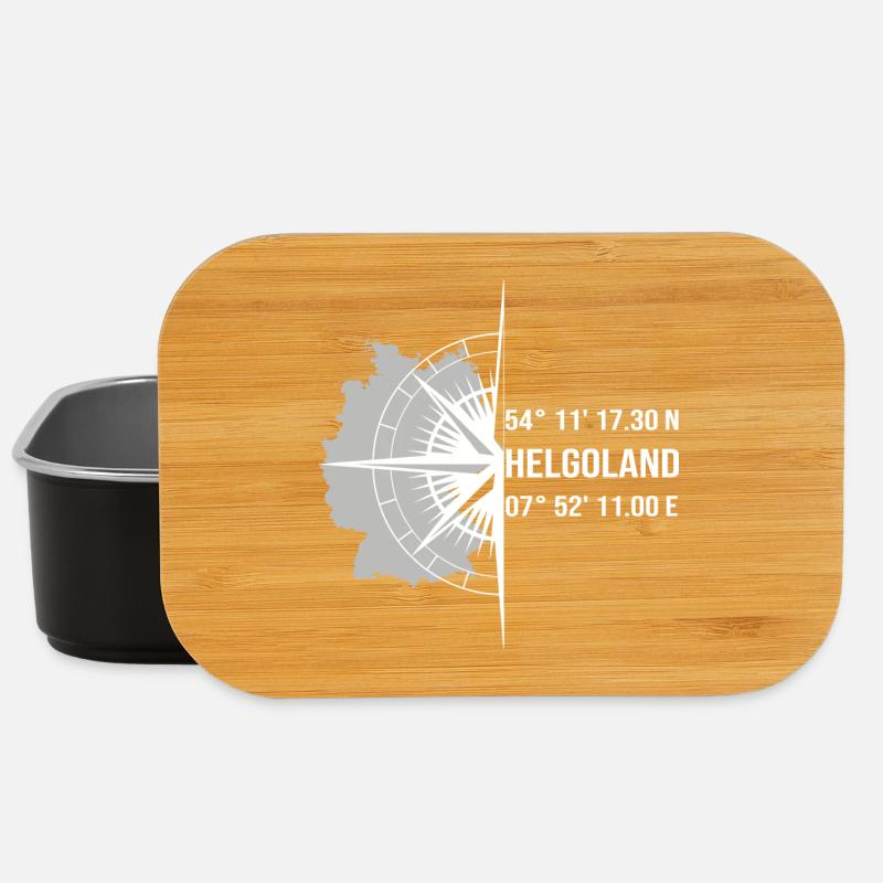 Koordinaten Helgoland - Lunch Box - Schwarz