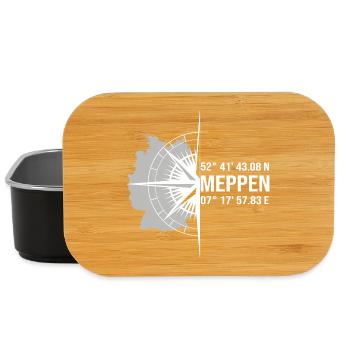Koordinaten Meppen - Lunch Box - Schwarz - Vorne