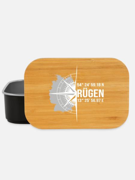 Koordinaten Rügen - Lunch Box - Schwarz